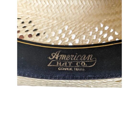 American Hat Co Genuine Poli Rope Women's straw Cowboy Western hat size 7 1/4 - Picture 7 of 8